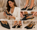 Scarpin Lumina Feminino Salto Alto Metalizado | Carla Collections