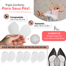 Kit 3 Pares Palmilha em Gel de Silicone Salto Sapato Antiderrapante Conforto Anti Impacto Esporão