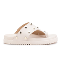 Sandalia Feminina Papete De Bolinha Rasteira Confortavel Flatform