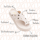 Sandalia Feminina Papete De Bolinha Rasteira Confortavel Flatform