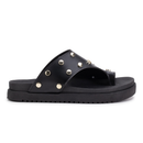 Sandalia Feminina Papete De Bolinha Rasteira Confortavel Flatform