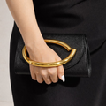 Bolsa Clutch Luxo Feminina Dourada Para Madrinha e Noiva