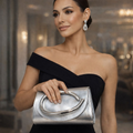 Bolsa Clutch Luxo Feminina Dourada Para Madrinha e Noiva