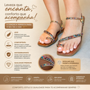 Sandália Rasteira Feminina Papete Confortável Strass Colorido Promoção Envio Imediato