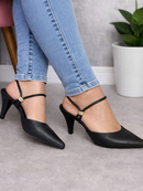 Scarpin Sandália Feminino Salto Baixo Fino Confortável